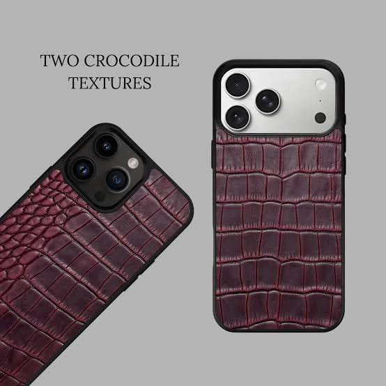 Zyntra™ Luxury Glossy Crocodile Texture Leather Case for iPhone
