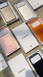 Zyntra™ Rimowa Style Aluminum Groove Matte Luggage Case for iPhone