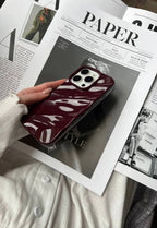 Zyntra™ Luxury Glossy Cherry Red Water Ripple Case for iPhone