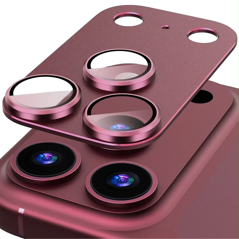 Zyntra™ HD Tempered Glass & Metal Ring Camera Lens Protector for iPhone